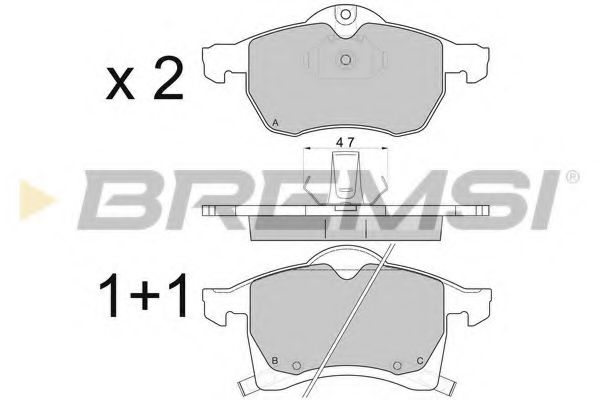 Тормозные колодки BREMSI BP2811