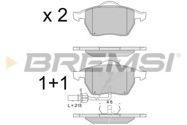 Тормозные колодки BREMSI BP2816