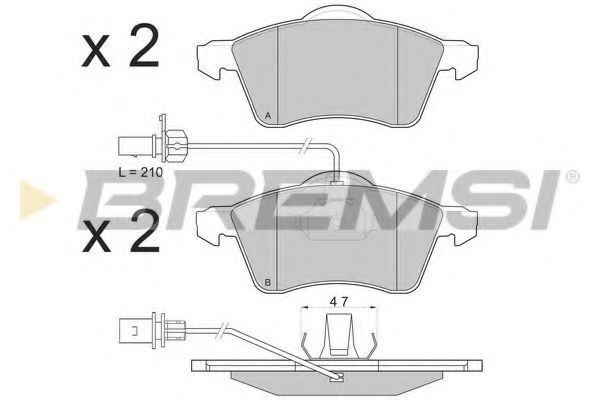 Тормозные колодки BREMSI BP2868