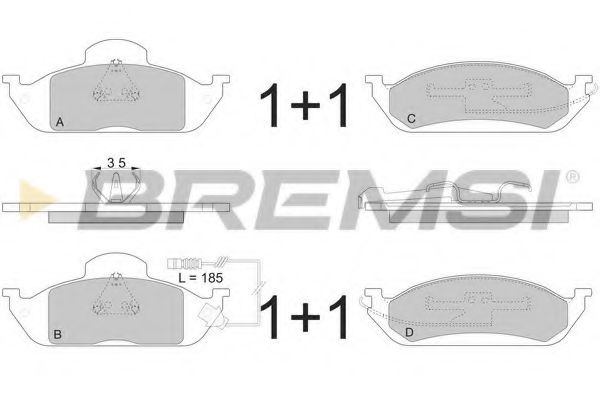 Тормозные колодки BREMSI BP2897