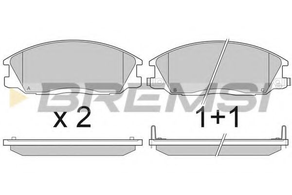 Тормозные колодки BREMSI BP2909