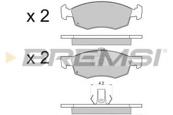 Тормозные колодки BREMSI BP2951