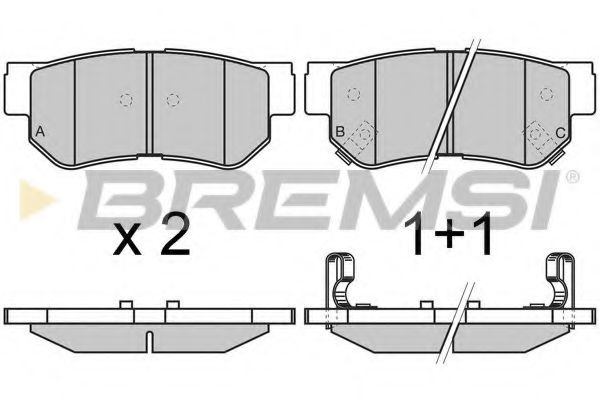 Тормозные колодки BREMSI BP2966