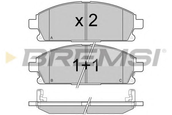 Тормозные колодки BREMSI BP2968