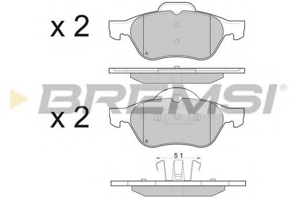 Тормозные колодки BREMSI BP2981