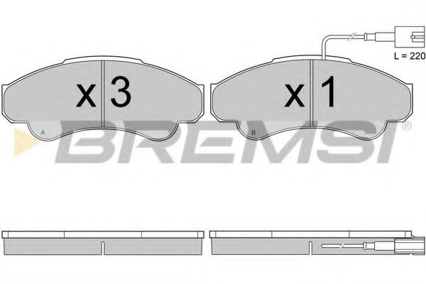 Тормозные колодки BREMSI BP2998