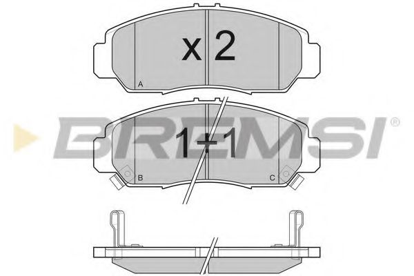 Тормозные колодки BREMSI BP3059