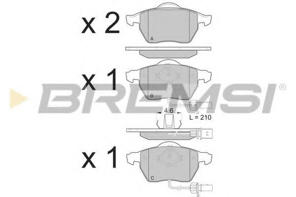 Тормозные колодки BREMSI BP3071