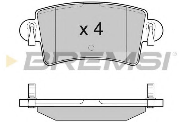 Тормозные колодки BREMSI BP3074