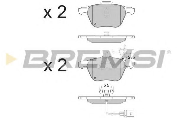 Тормозные колодки BREMSI BP3076