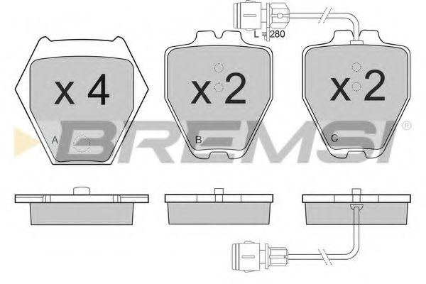 Тормозные колодки BREMSI BP3122