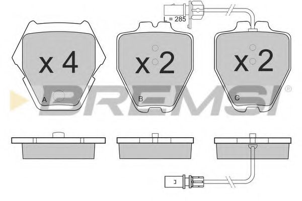 Тормозные колодки BREMSI BP3151
