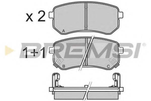 Тормозные колодки BREMSI BP3212