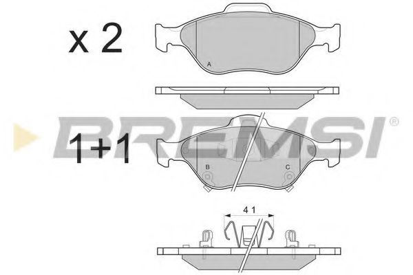 Тормозные колодки BREMSI BP3255