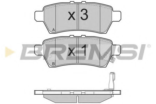 Тормозные колодки BREMSI BP3257