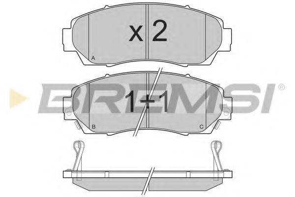 Тормозные колодки BREMSI BP3258