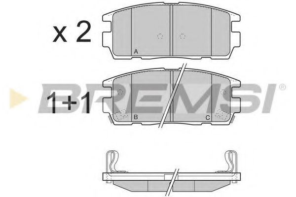 Тормозные колодки BREMSI BP3304