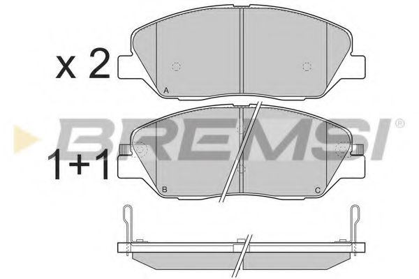 Тормозные колодки BREMSI BP3313