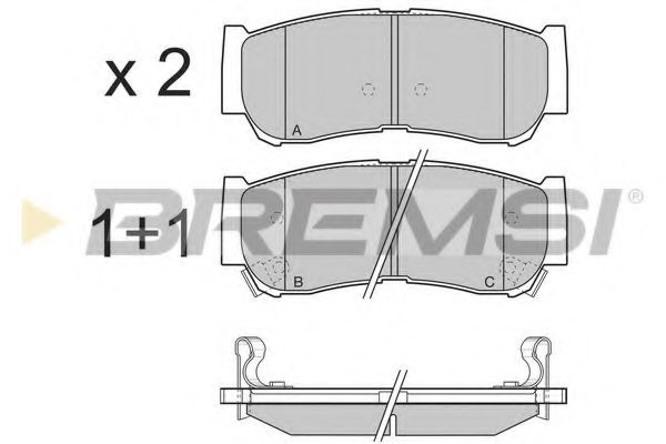 Тормозные колодки BREMSI BP3314