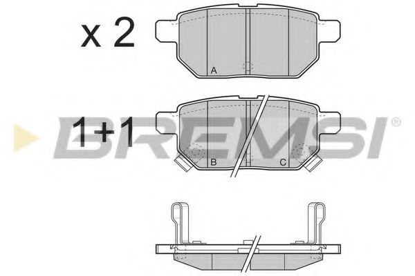 Тормозные колодки BREMSI BP3322