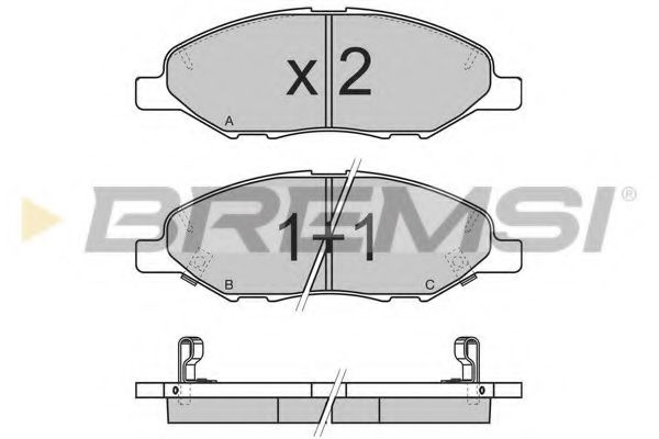 Тормозные колодки BREMSI BP3335