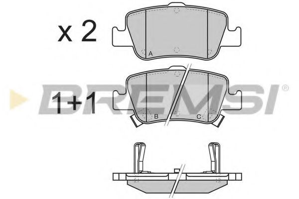 Тормозные колодки BREMSI BP3341