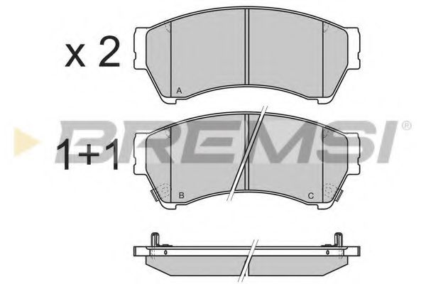 Тормозные колодки BREMSI BP3343