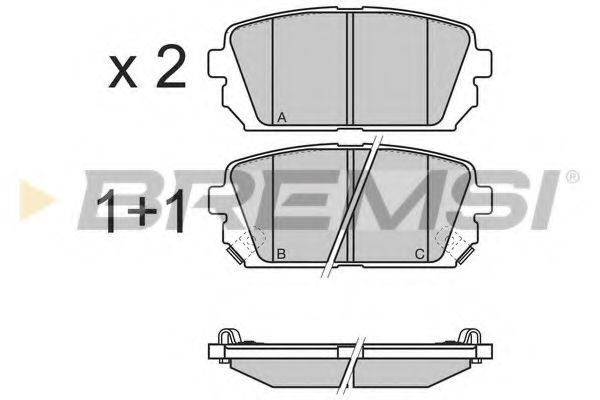 Тормозные колодки BREMSI BP3359