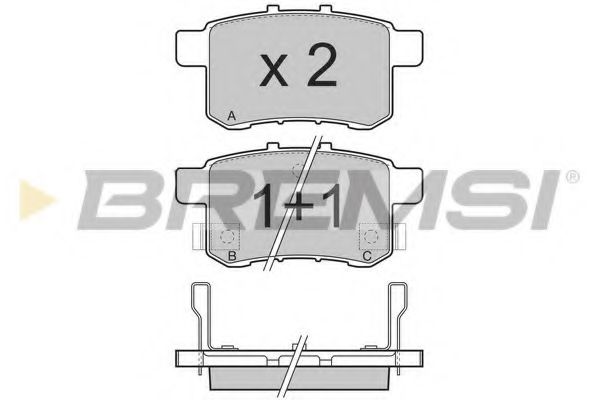 Тормозные колодки BREMSI BP3370