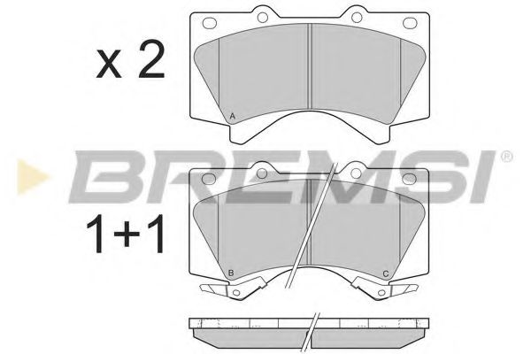 Тормозные колодки BREMSI BP3381