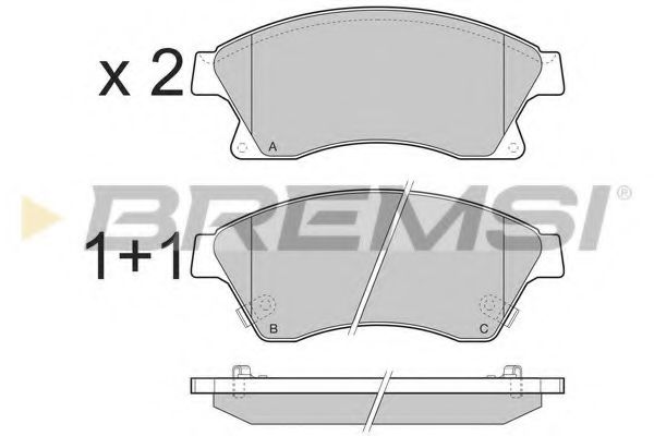 Тормозные колодки BREMSI BP3404