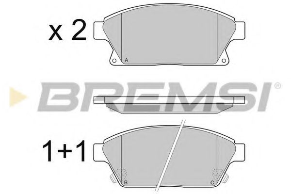 Тормозные колодки BREMSI BP3405