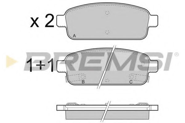 Тормозные колодки BREMSI BP3406