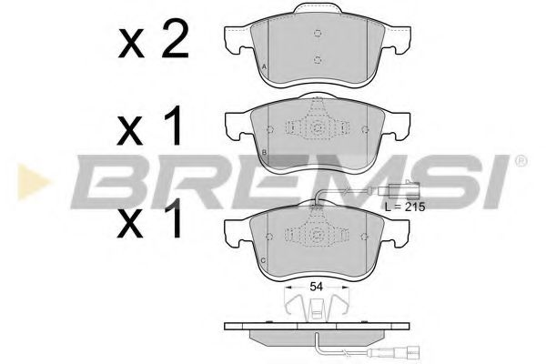 Тормозные колодки BREMSI BP3413