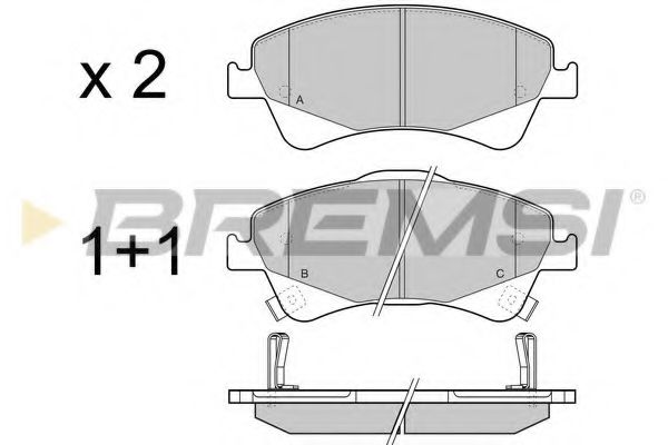 Тормозные колодки BREMSI BP3422
