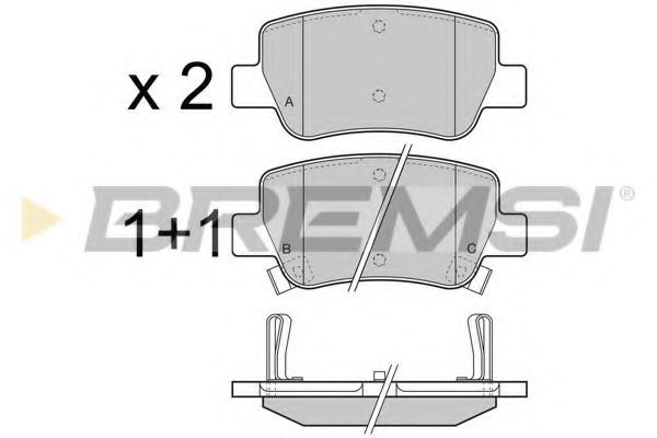 Тормозные колодки BREMSI BP3423