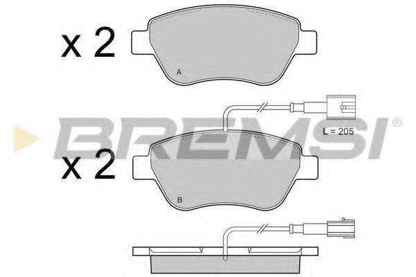 Тормозные колодки BREMSI BP3425