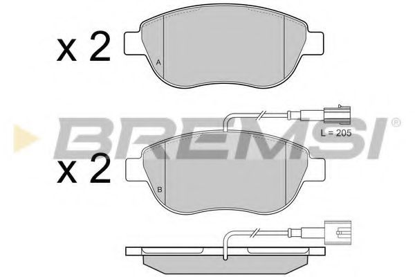 Тормозные колодки BREMSI BP3426
