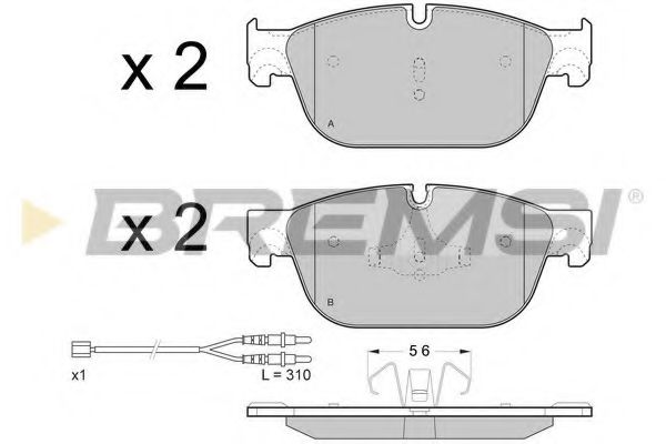 Тормозные колодки BREMSI BP3432
