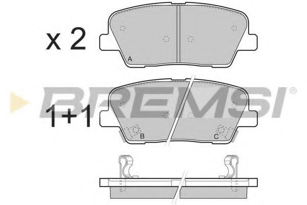 Тормозные колодки BREMSI BP3435