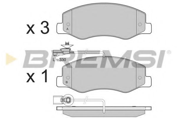 Тормозные колодки BREMSI BP3440