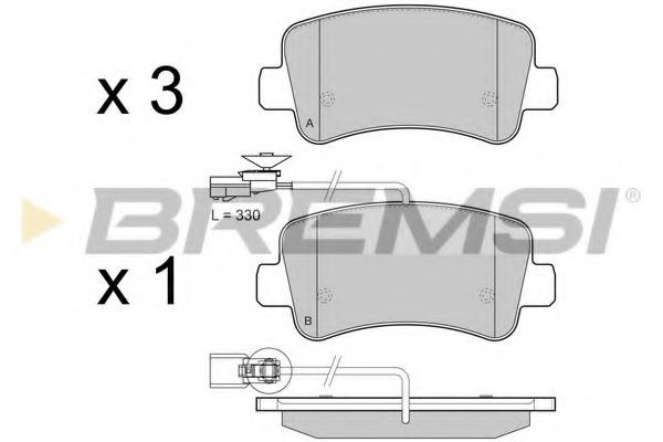Тормозные колодки BREMSI BP3441