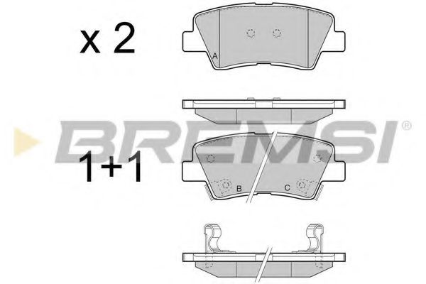 Тормозные колодки BREMSI BP3456