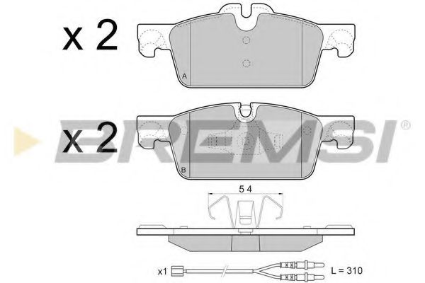 Тормозные колодки BREMSI BP3464