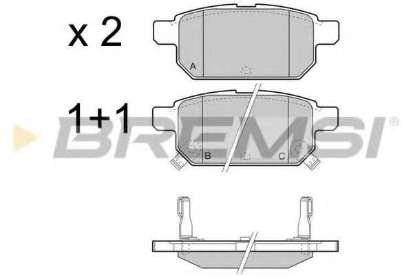 Тормозные колодки BREMSI BP3467