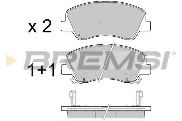 Тормозные колодки BREMSI BP3470