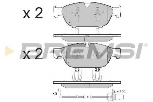 Тормозные колодки BREMSI BP3476