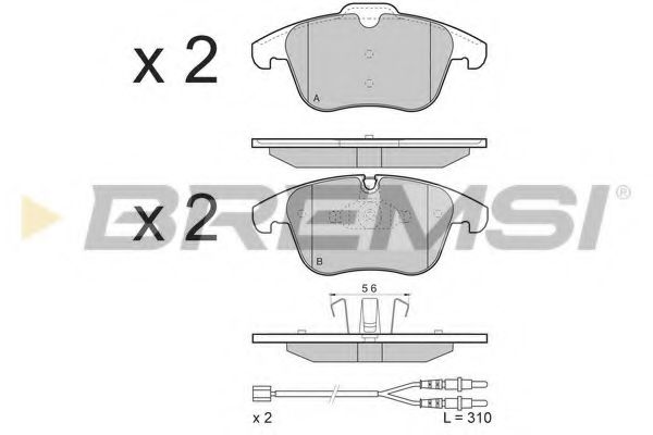 Тормозные колодки BREMSI BP3487