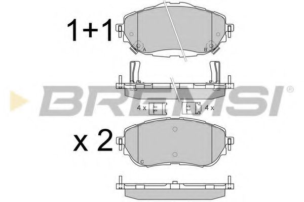 Тормозные колодки BREMSI BP3537
