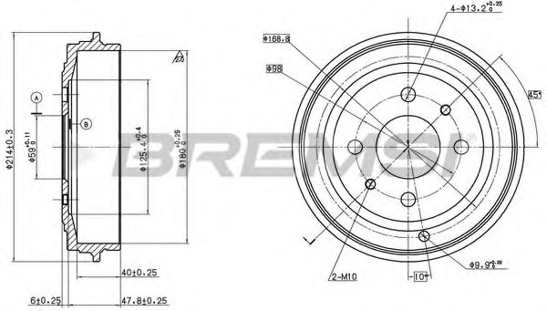 Тормозной барабан bremsi DR5043